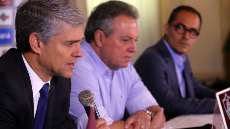 Abel se emocionou durante a sua apresentação no Fluminense (Foto: Mailson Santana/Fluminense FC)