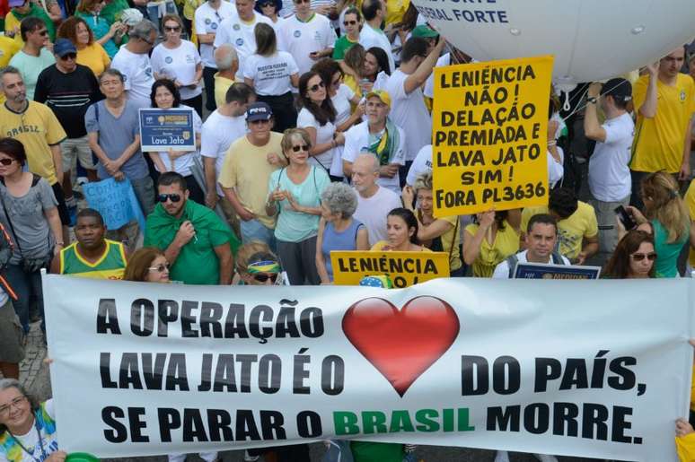 Ato em apoio à Operação Lava Jato no Rio de Janeiro