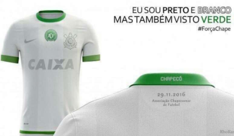 Montagem do uniforme do Corinthians circulou na internet