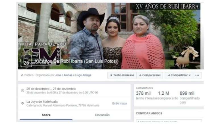 Em evento criado no Facebook, 1,2 milhão de pessoas confirmaram prenseça na festa 