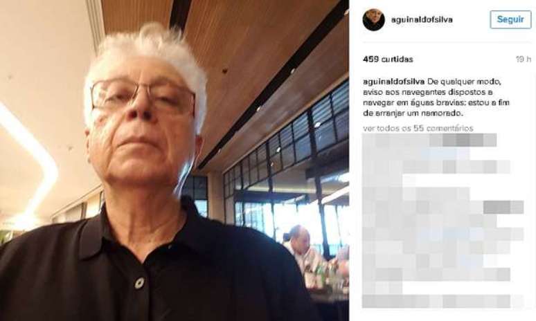 Novelista adora 'causar' nas redes sociais (Foto: Reprodu&ccedil;&atilde;o/Instagram/@aguinaldofsilva)