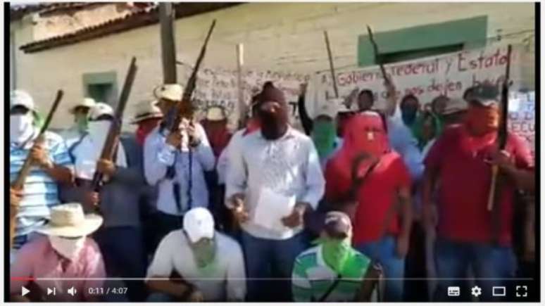 Em um vídeo divulgado na internet, o Movimento Totolapense pela Paz anunciou a sua revolta armada contra as ações do narcotráfico na cidade mexicana de San Miguel Totolapan.