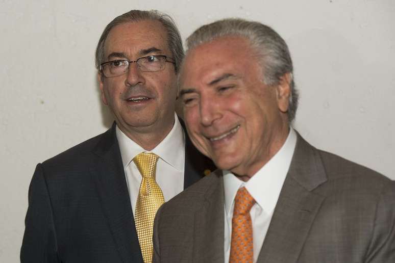 Eduardo Cunha, ex-presidente da Câmara dos Deputados, e Michel Temer, presidente da República