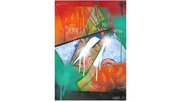 As palavras "pain" e "hope", dor e esperan&ccedil;a em ingl&ecirc;s, se destacam no trabalho de &Iacute;cone K sobre os refugiados 