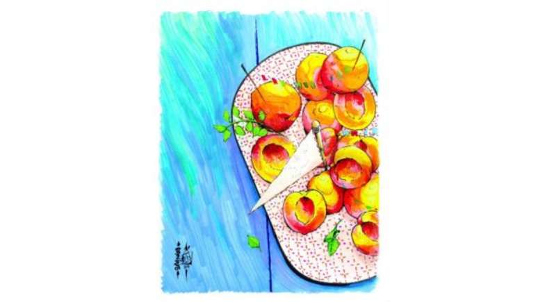 Santvs resgata a tradi&ccedil;&atilde;o s&iacute;ria de exportar p&ecirc;ssegos como met&aacute;fora para os barcos repletos de imigrantes 