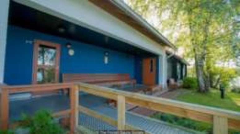 O clube restrito a membros mantido pela Sociedade Finlandesa de Sauna perto de Helsinque