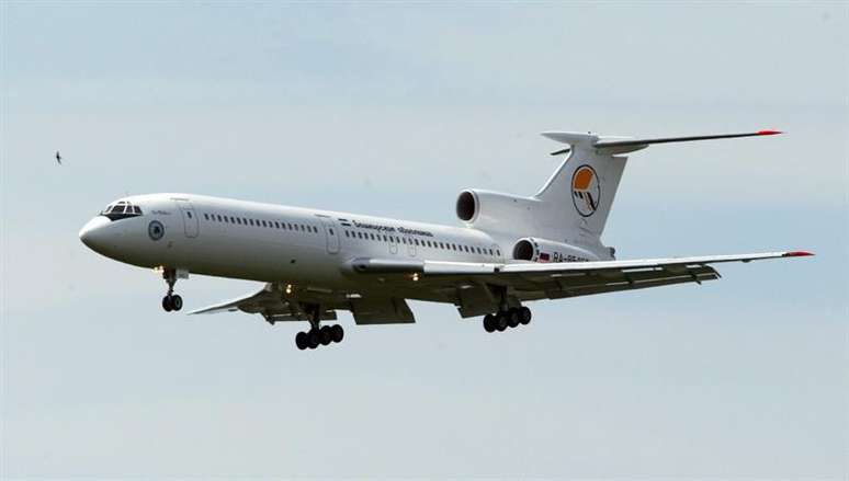 Os aviões de transporte russos Tu-154 têm sido usados regularmente na Síria