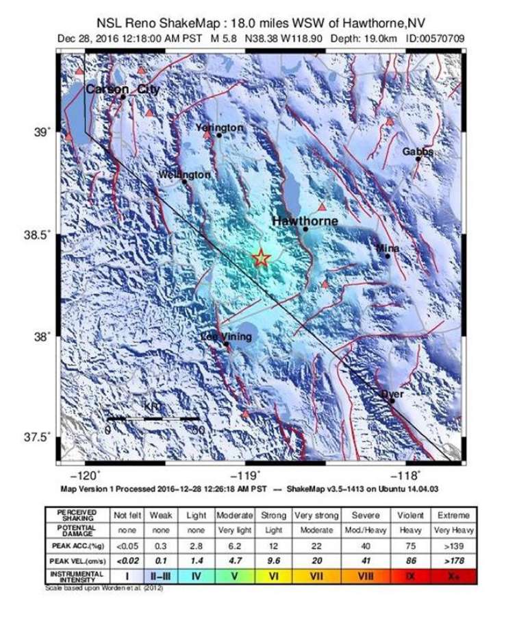 Terremoto atinge o estado de Nevada, nos Estados Unidos