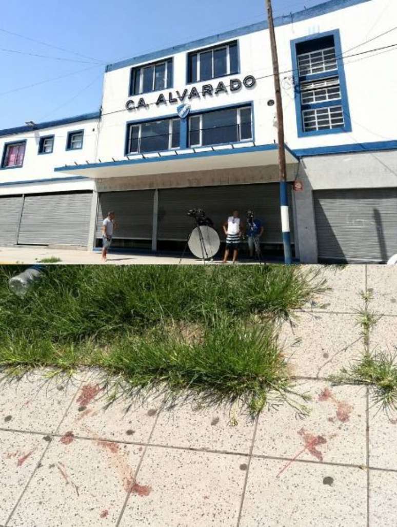 Sede do time argentina Alvarado, que foi alvo de tiroteio com torcedor de organizada durante apresenta&ccedil;&atilde;o do novo t&eacute;cnico