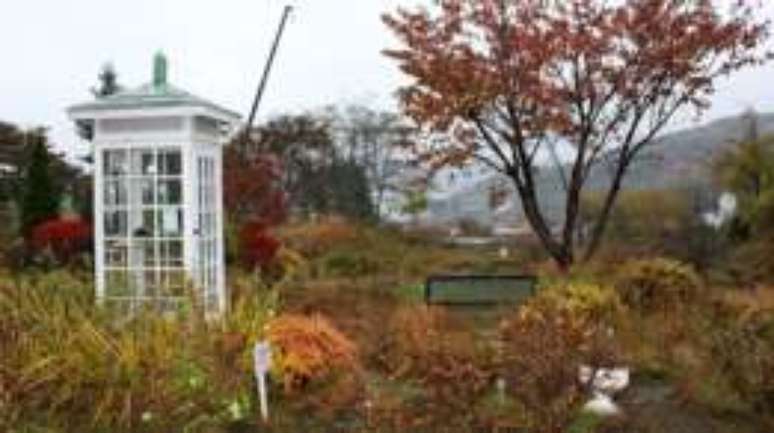 O jardim de Sasaki não está muito longe da cidade que ainda está sendo reconstruída devido ao tsunami