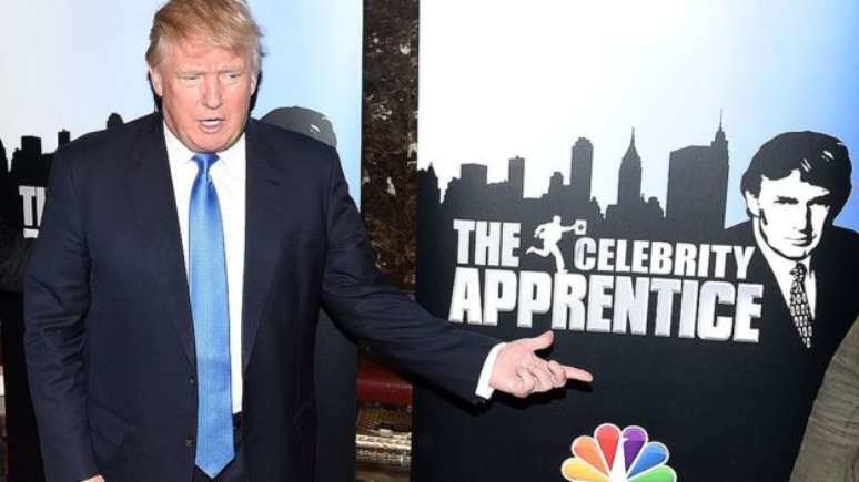 Trump ficou famoso como apresentador de reality show na TV dos EUA 