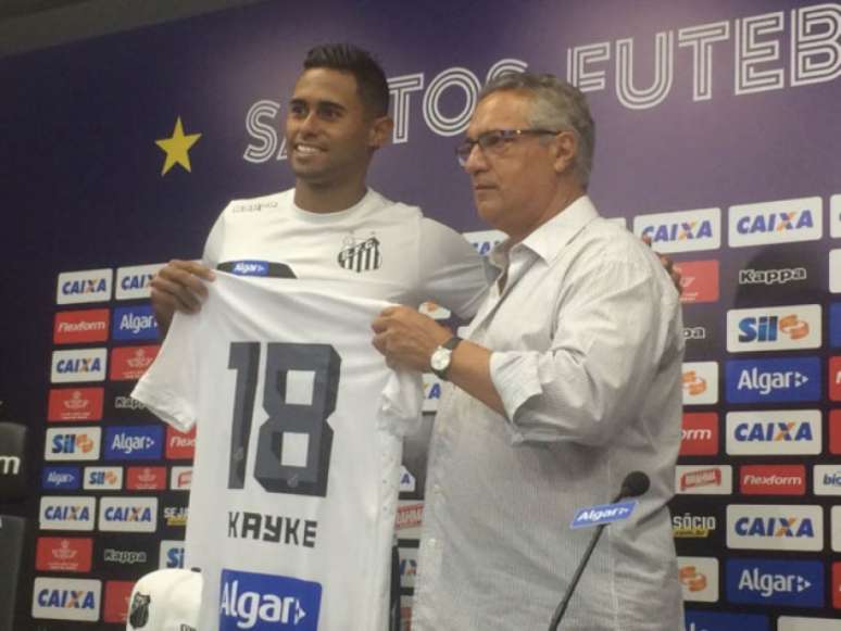 Kayke vai usar a camisa 18 no Santos (Foto: Russel Dias)