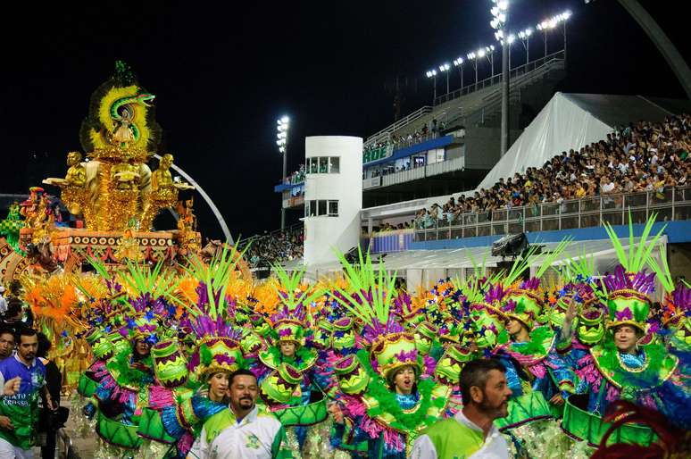 Apresentação da Mancha Verde no desfile das campeãs do Carnaval de 2016