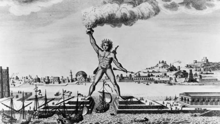 A ideia de Bartholdi foi inspirada pelo Colosso de Rodes, mas usando uma mulher