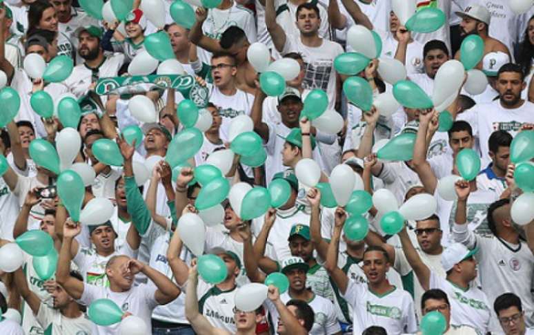 Torcida do Palmeiras faz festa no Allianz Parque (Foto: Agência Palmeiras)