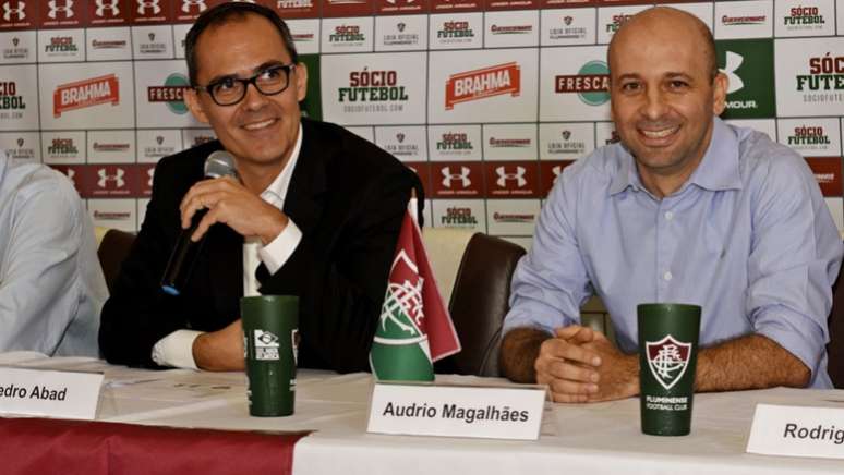 Pedro Abad anunciou o acordo com a Under Armour nas Laranjeiras (Foto: Mailson Santana Fluminense FC)