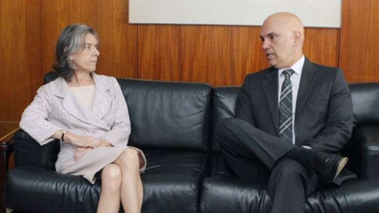 Como ministro da Justiça, Moraes tinha de dialogar com a presidente do STF; agora, eles poderão ser colegas na Corte 