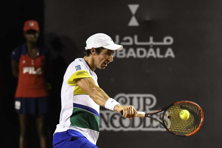 O tenista uruguaio Pablo Cueva, campeão da edição de 2016 do Brasil Open, acabou derrotado logo na primeira rodada da competição, no Rio de Janeiro