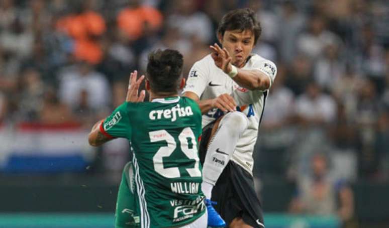 Em jogo pegado, Corinthians vence o Palmeiras por 1 a 0 com gol no fim (Foto: Jales Valquer / Fotoarena)