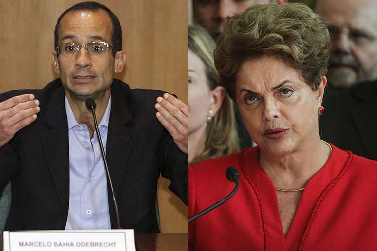 O empresário Marcelo Odebrecht e a ex-presidente Dilma Rousseff