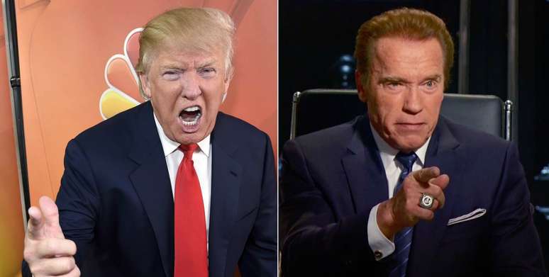 Trump e Schwarzenegger: guerra de gigantes na mídia americana