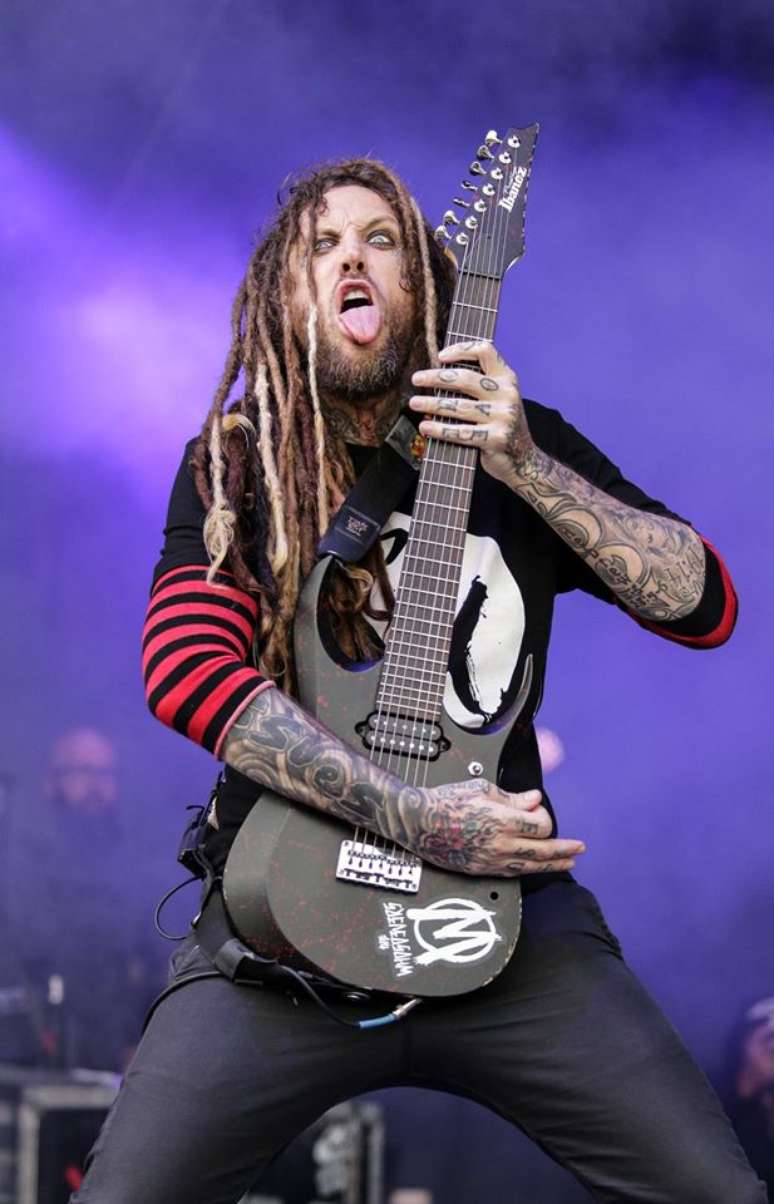 Brian &#034;Head&#034; Welch, guitarrista do Korn, que saiu da banda em 2005 e voltou em 2012.