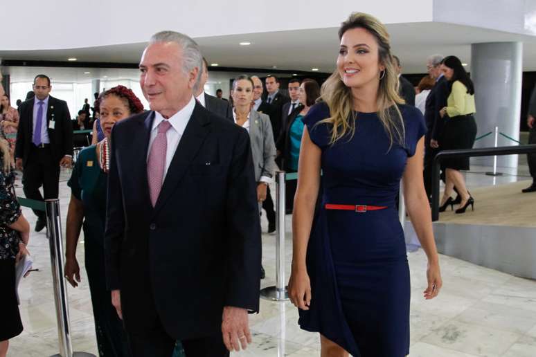 Michel Temer e Marcela Temer em cerimônia no Dia Internacional da Mulher.jpg