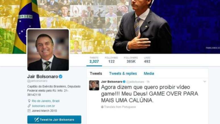 Apesar de n&atilde;o entre os "cinco mais" populares, Bolsonaro conquistou milhares de segidores desde as elei&ccedil;&otilde;es de 2014