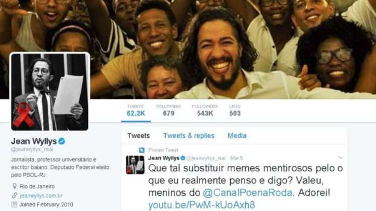 Jean Wyllys conseguiu aumentar o n&uacute;mero de seguidores desde que foi reeleito