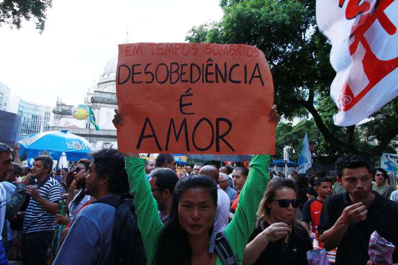 Concentração na Candelária, no Rio de Janeiro (RJ)