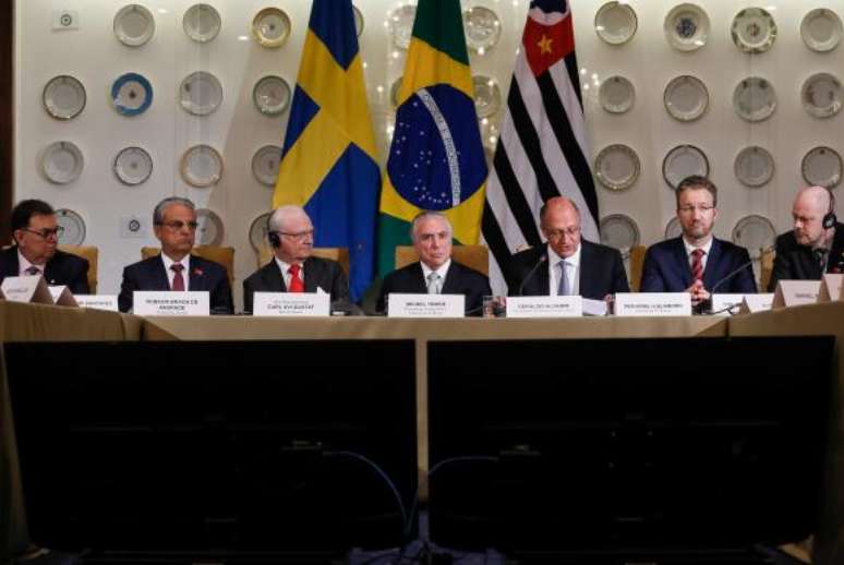 O Presidente Michel Temer participou do encerramento do Conselho Empresarial Brasil-Suécia, com a presença do Rei Carlos XVI Gustavo 
