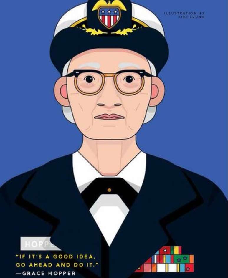 No livro, crian&ccedil;as aprendem quem foi a cientista da computa&ccedil;&atilde;o Grace Hopper