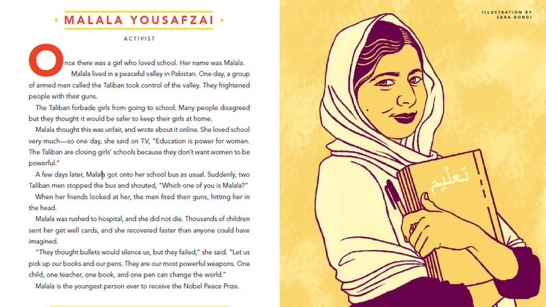 Malala Yousafzai levou um tiro de extremistas por fazer campanha para meninas terem direito de ir à escola