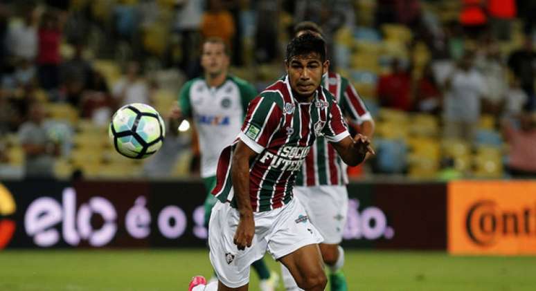 Sornoza em ação contra o Goiás, no Maracanã, pela Copa do Brasil (Foto: Nelson Perez/Fluminense FC)