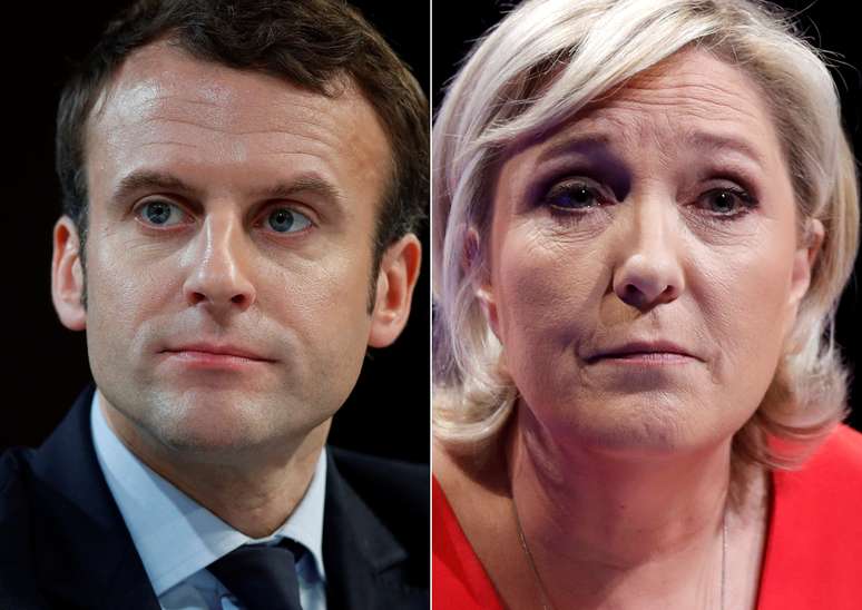 Emmanuel Macron obteve 24,01% dos votos no primeiro turno contra 21,3% de Marine Le Pen.