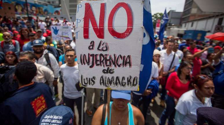 Na Venezuela, também houve protestos contra a OEA e seu secretário-geral Luis Almagro