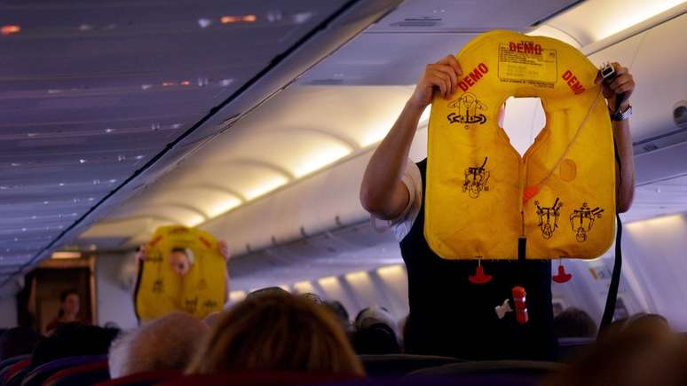 Desespero pode levar a erros, como inflar coletes salva-vidas antes de sair da aeronave