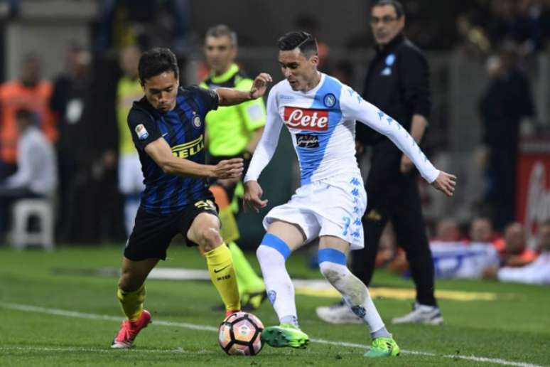 Callejón fez o gol da vitória sobre a Inter de Milão (Foto: Miguel Medina / AFP)