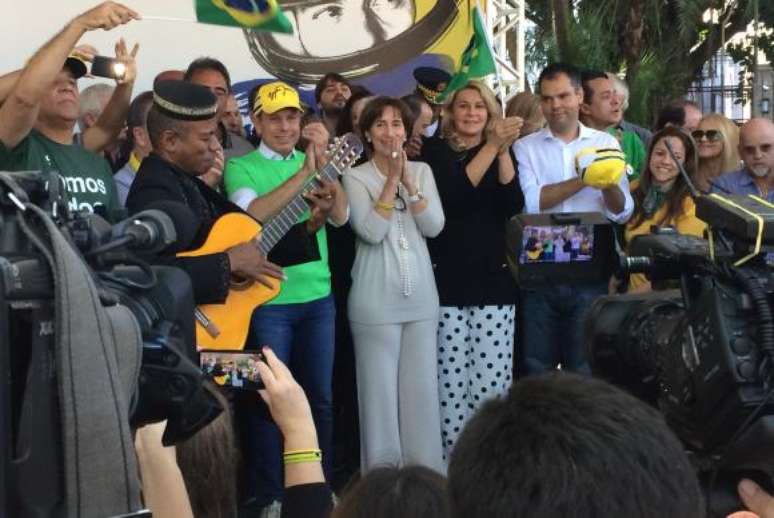 O prefeito de São Paulo, João Doria, na inauguração da Praça Ayrton Senna