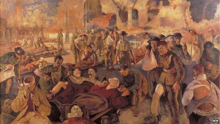 Durante a guerra, centenas de feridos chegavam de uma vez s&oacute;, sendo necess&aacute;rio atendimento r&aacute;pido para evitar infec&ccedil;&atilde;o