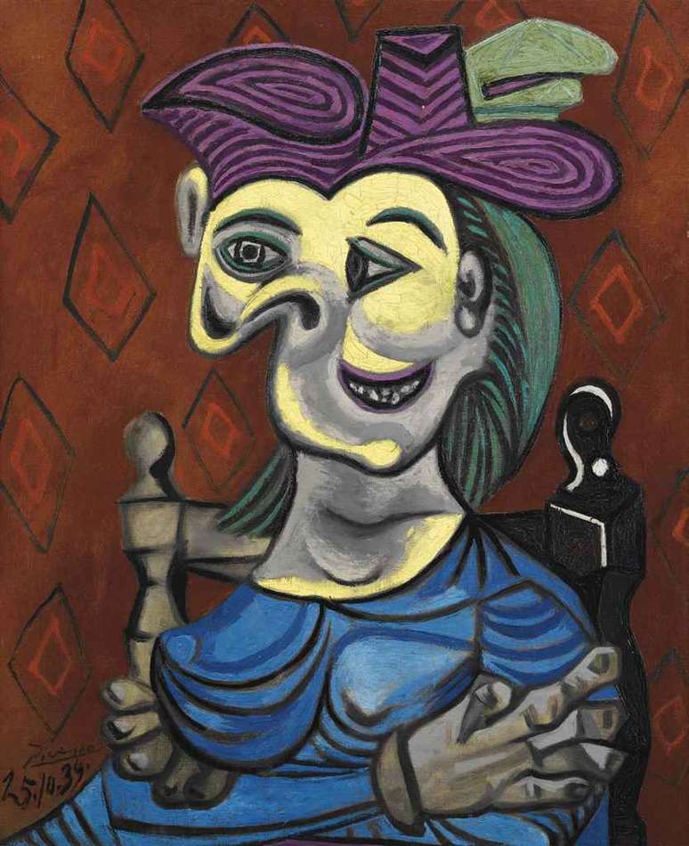 O quadro 'Femme assise, robe bleue', de Pablo Picasso