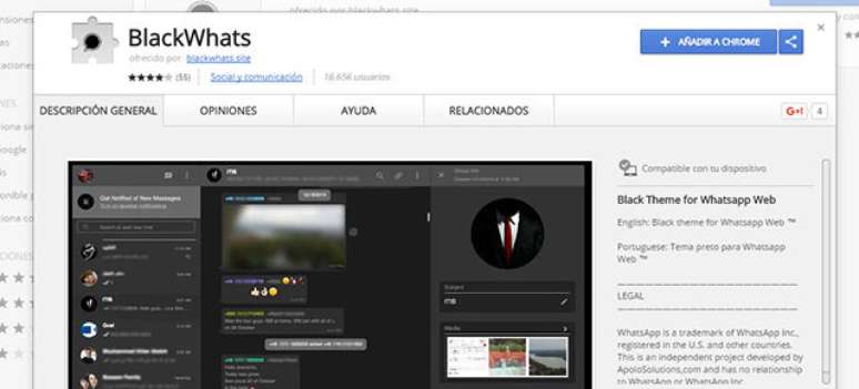 Pede-se para fazer o download de uma extens&atilde;o fraudulenta: BlackWhats.