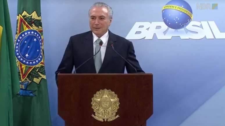 Temer em pronunciamento nesta quinta-feira