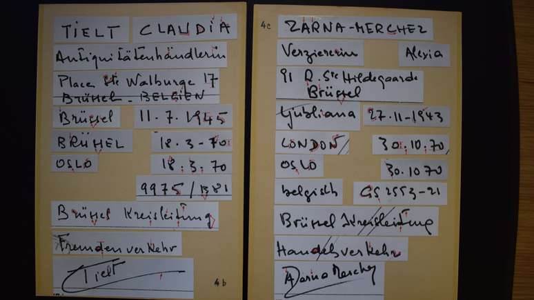 A pol&iacute;cia fez an&aacute;lises da escrita da mulher