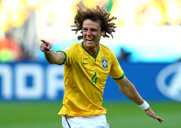 O zagueiro David Luiz, durante a Copa do Mundo de 2014, no Brasil
