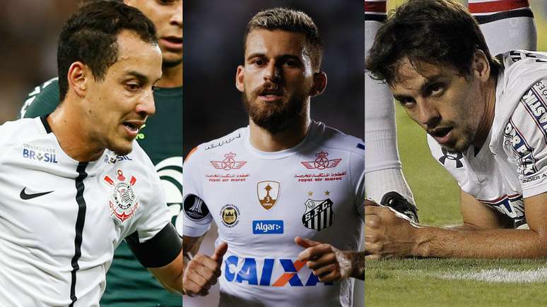 Rodriguinho, Lucas Lima e Fagner serão desfalques em seus times em clássicos pelo Brasileirão