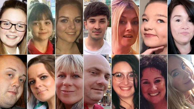 Vítimas do atentado em Manchester