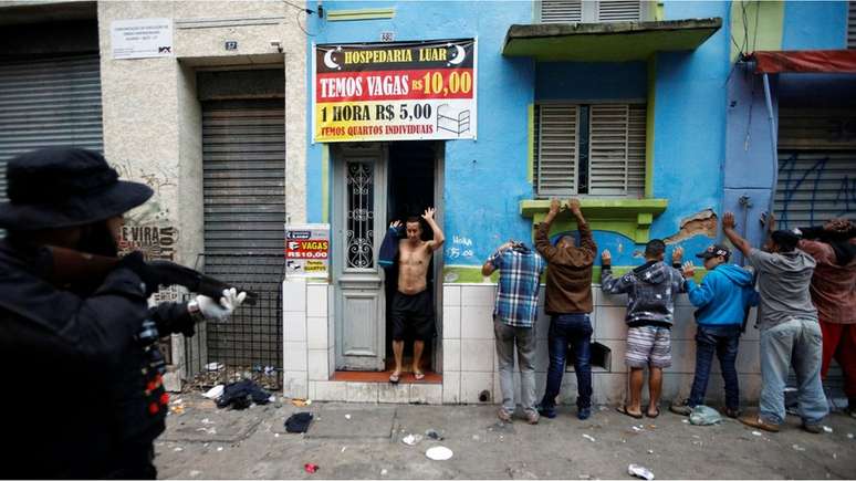 Ação policial na cracolândia em 21 de maio de 2017