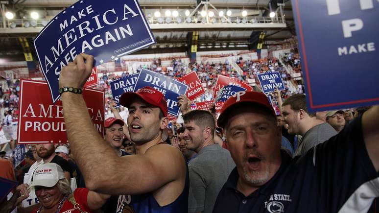 Apoiadores de Trump na Pennsylvania