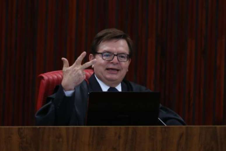 O relator da ação, ministro Herman Benjamin, durante julgamento da chapa Dilma-Temer